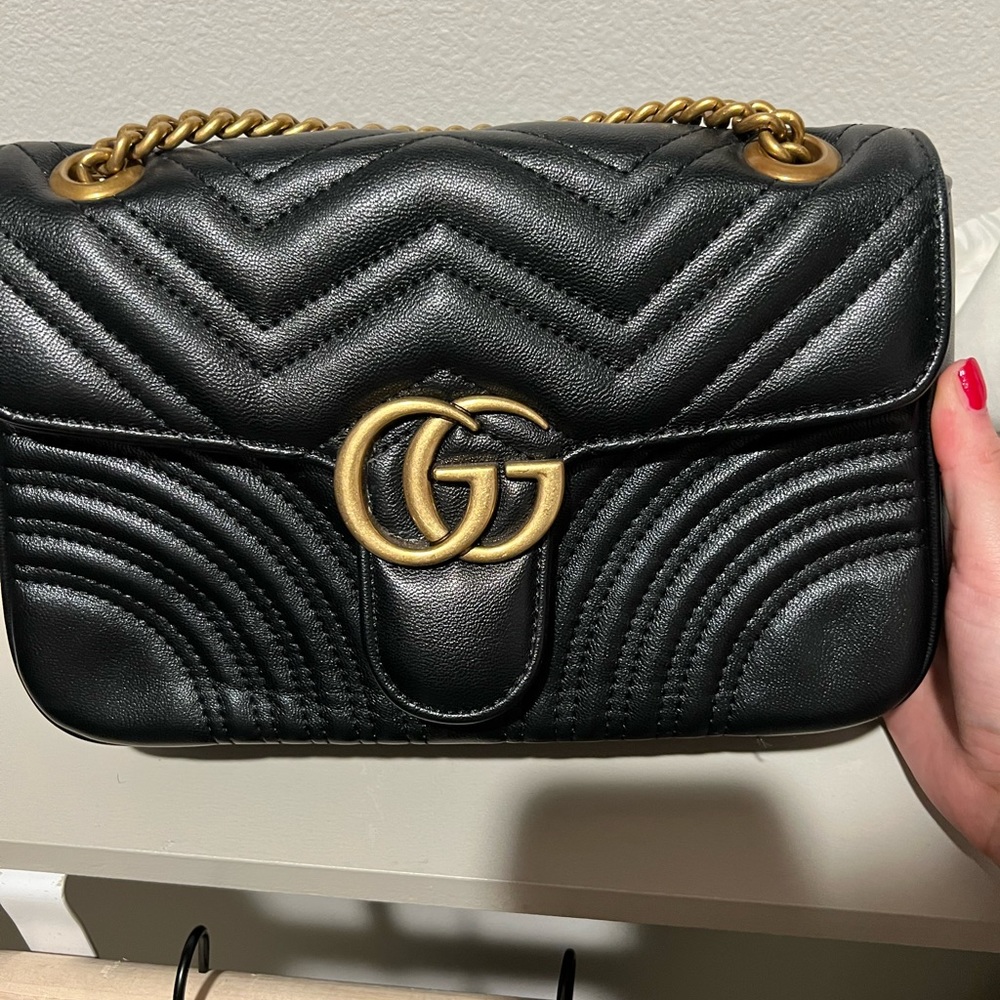 Black gold bag
